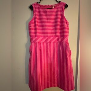 Pink Striped Women Dress